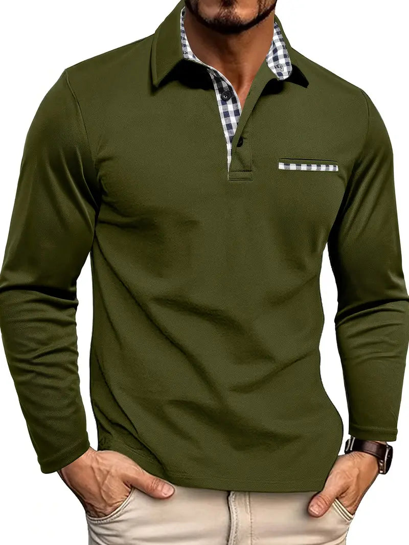 Alesio – Men's Long-Sleeve Polo Shirt