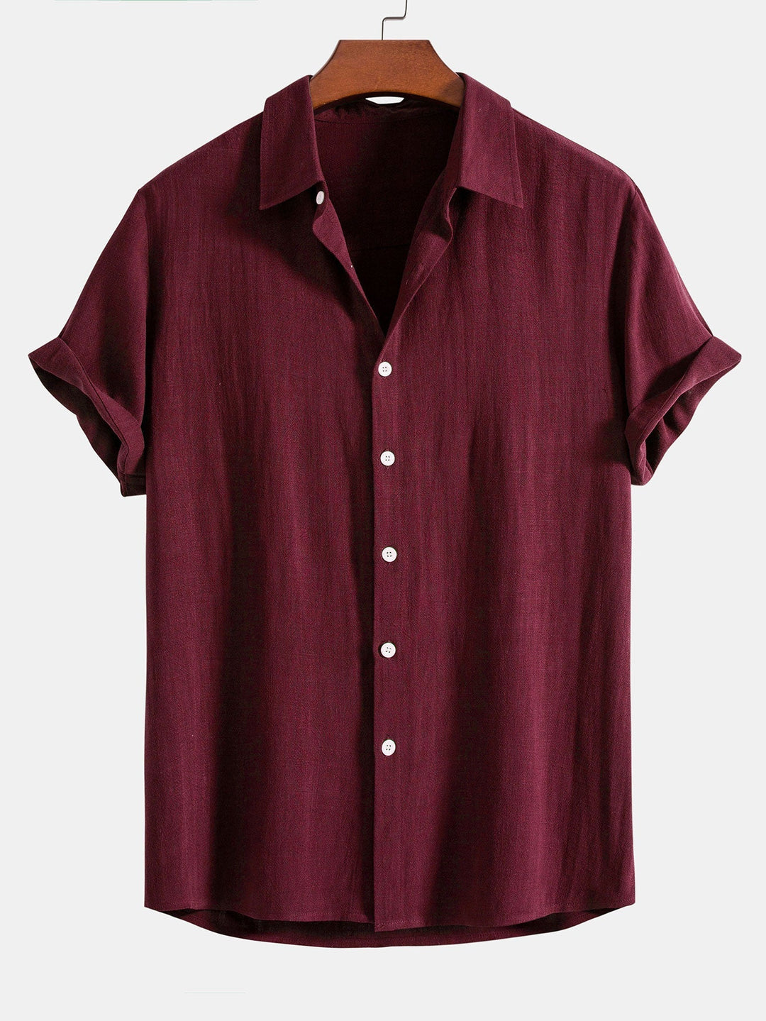 Elias - Linen Viscose Blend Shirt with Button Placket