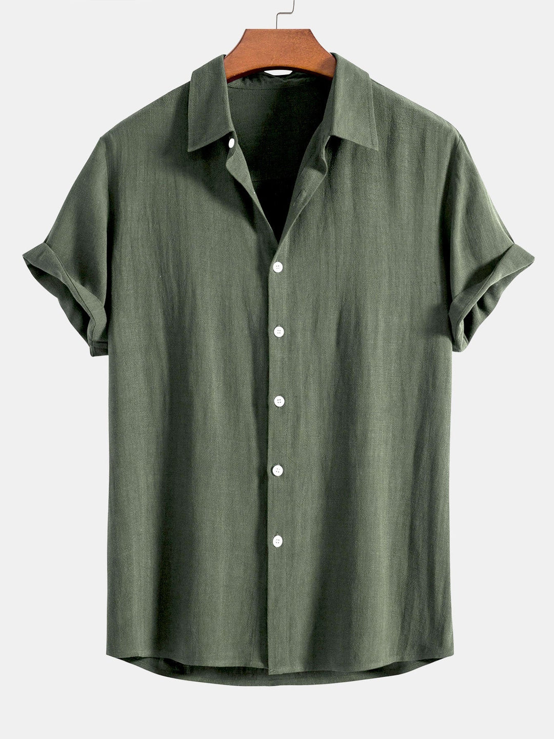 Elias - Linen Viscose Blend Shirt with Button Placket