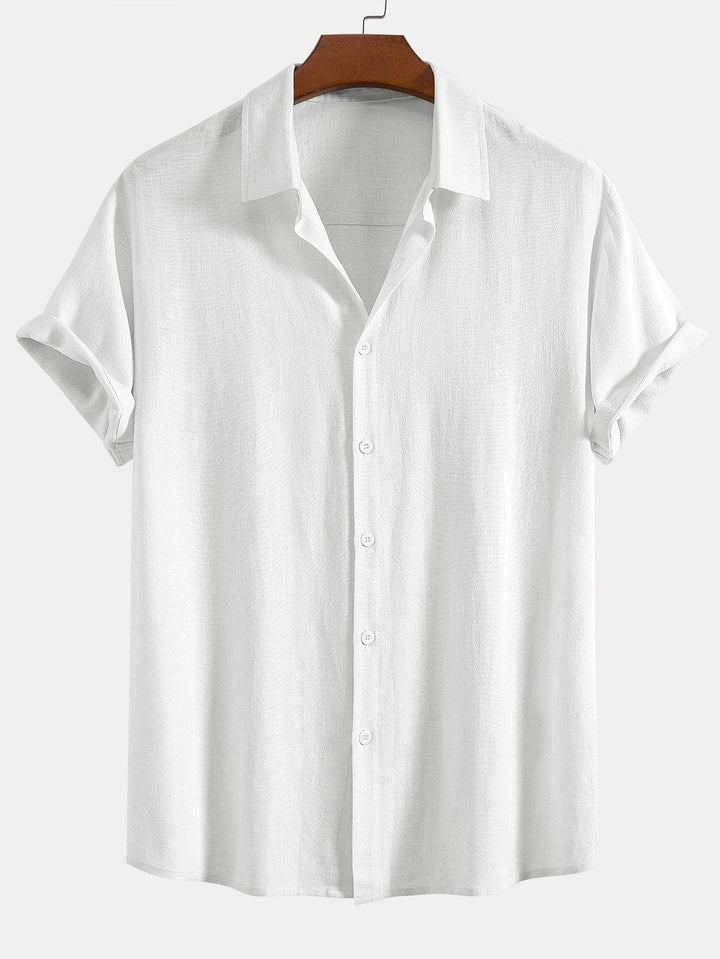 Elias - Linen Viscose Blend Shirt with Button Placket