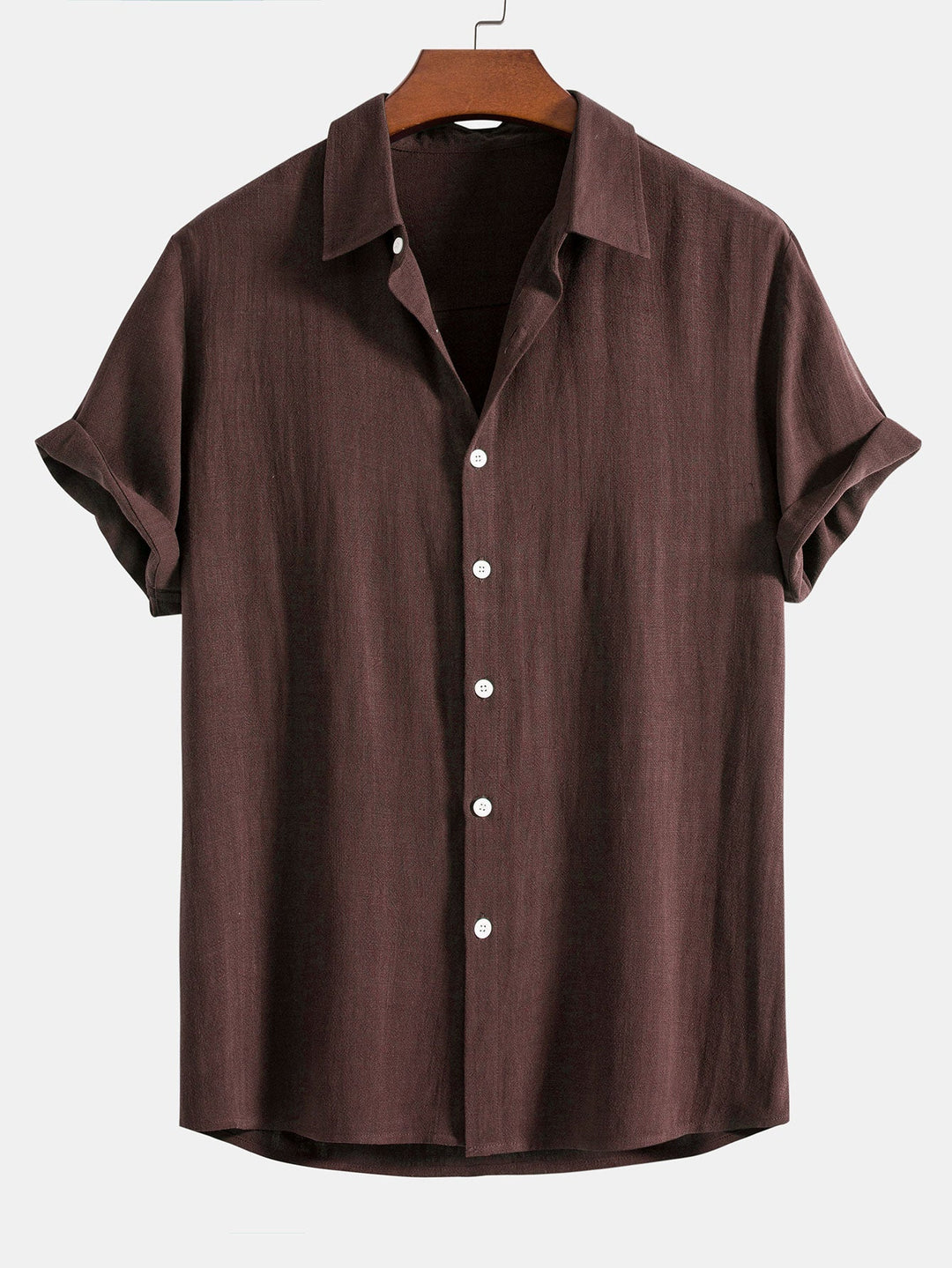 Elias - Linen Viscose Blend Shirt with Button Placket