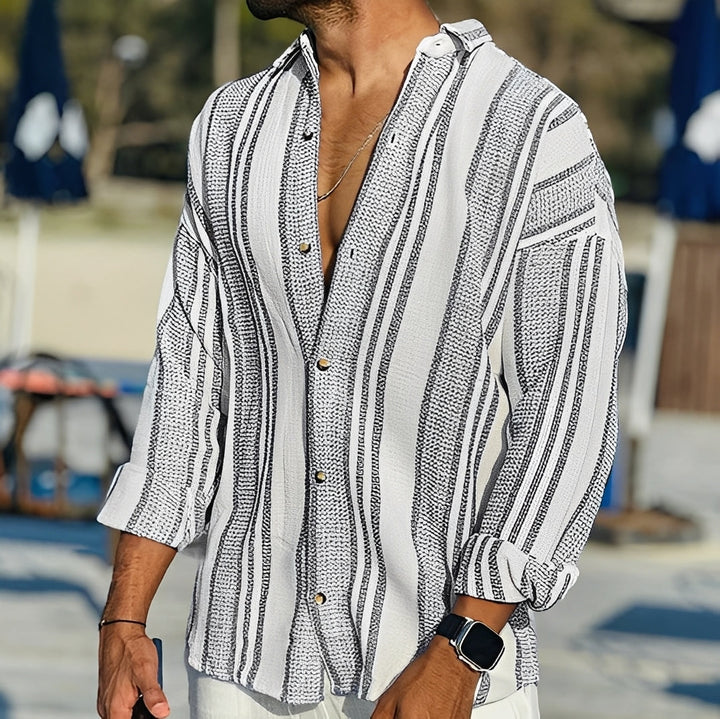 Enrico - Men's Striped Casual Shirt