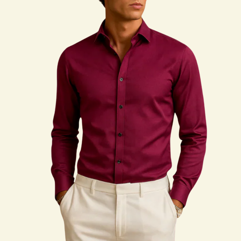 Lioran – Shirt with Contrast Buttons