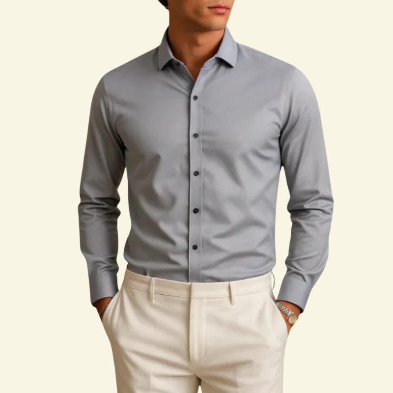 Lioran – Shirt with Contrast Buttons
