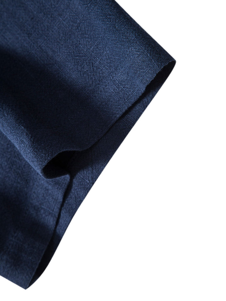 Elias - Linen Viscose Blend Shirt with Button Placket