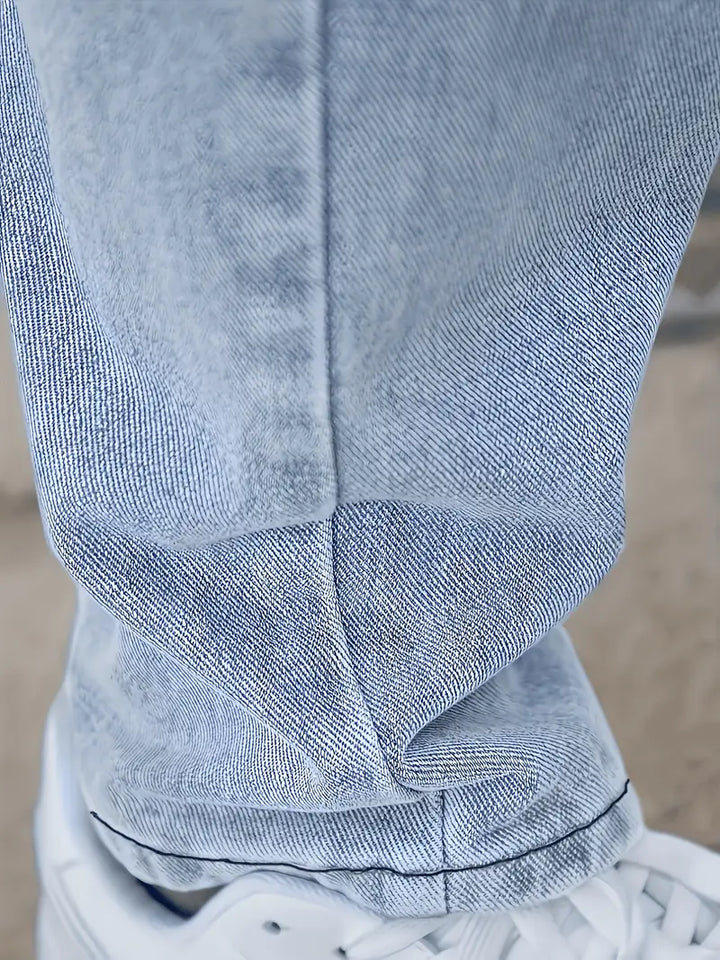 Jaxonel – Men's Jeans Light Wash Straight Fit