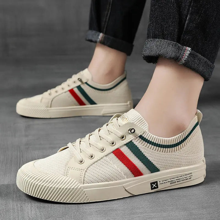 Ignacio - Retro Striped Minimalist Men's Sneakers