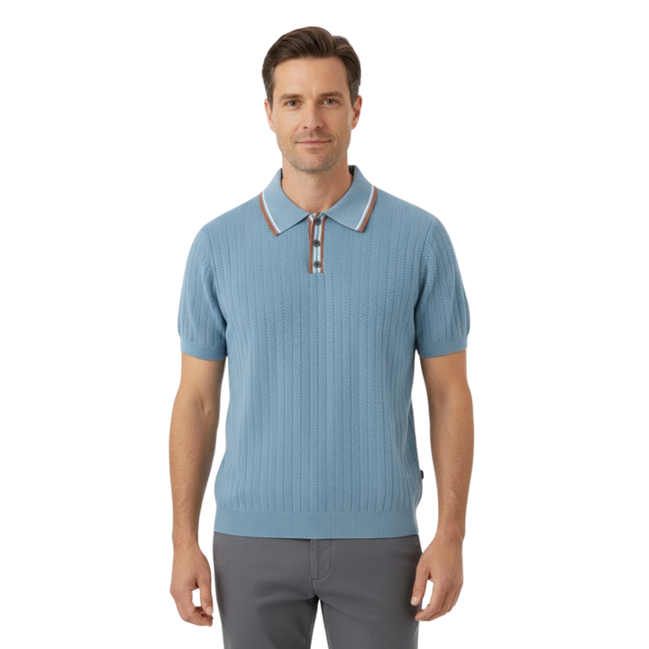 Leopold – Men's Knit Polo Short-Sleeve Loose Fit