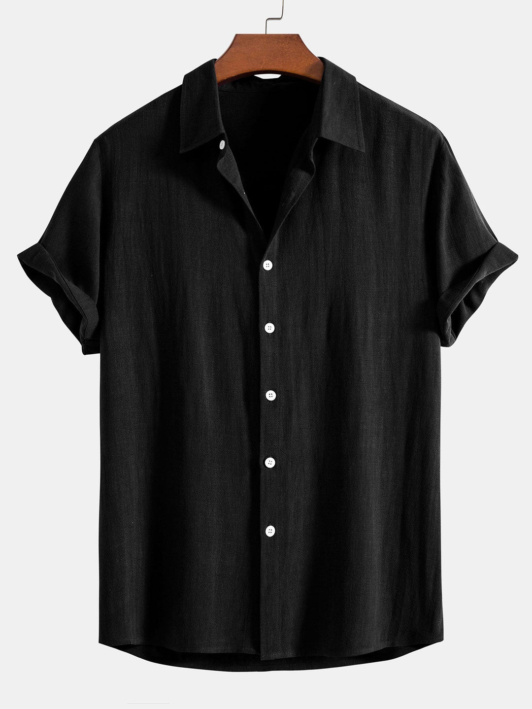 Elias - Linen Viscose Blend Shirt with Button Placket