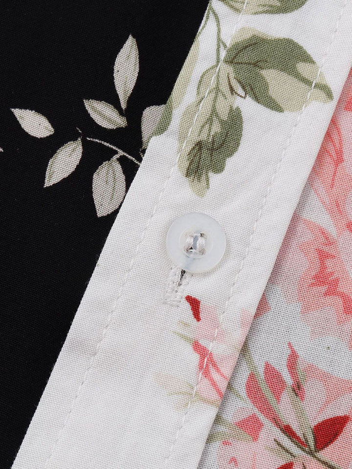 Florique – Two-Tone Floral Print Shirt