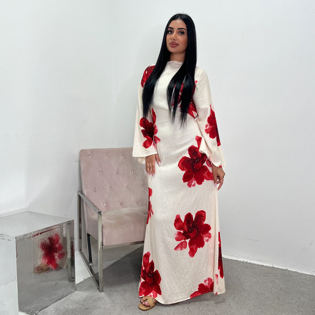 ALON™ – Modest Floral Loose Fit Maxi Dress