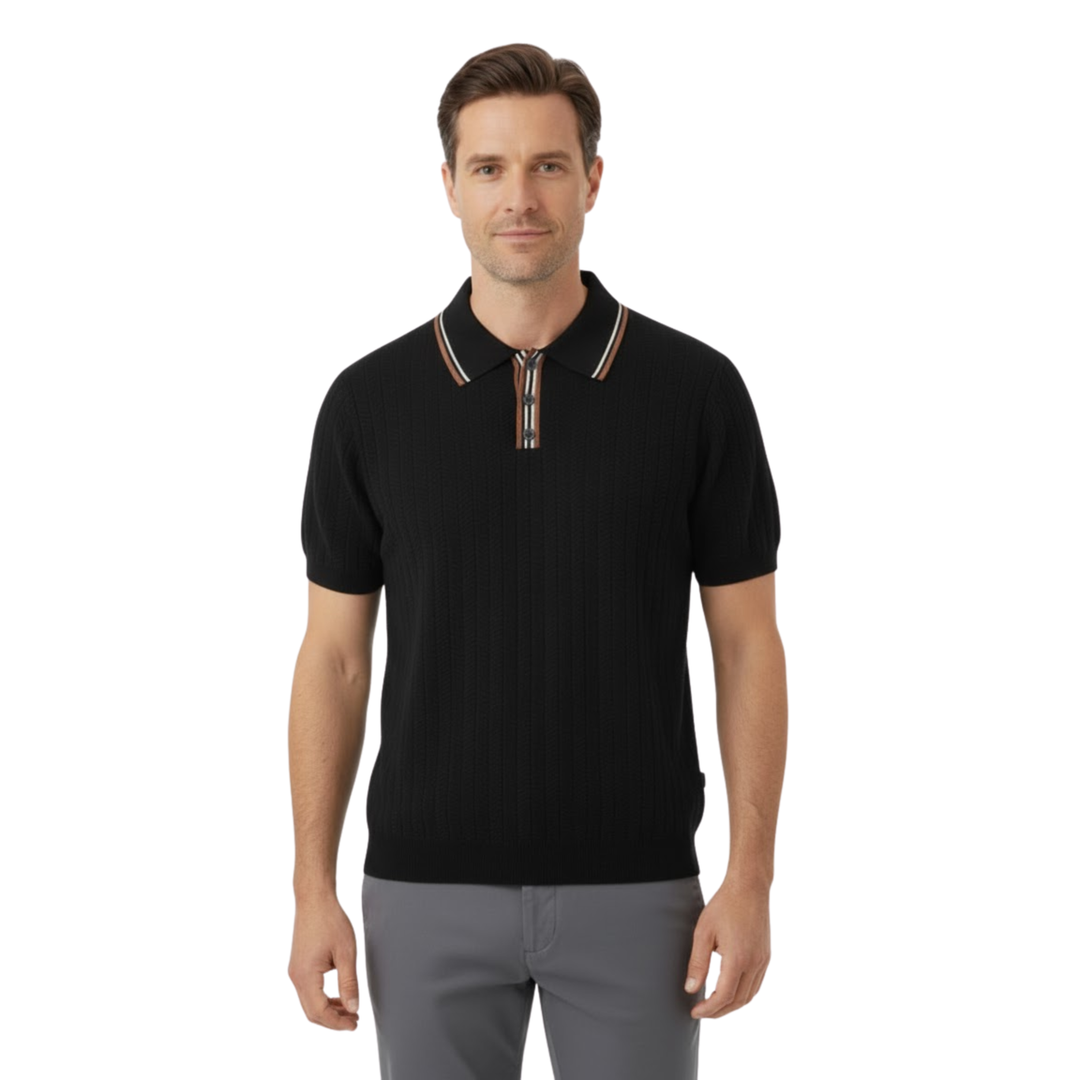 Leopold – Men's Knit Polo Short-Sleeve Loose Fit