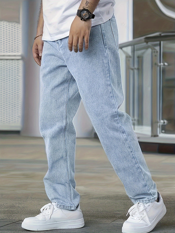 Jaxonel – Men's Jeans Light Wash Straight Fit