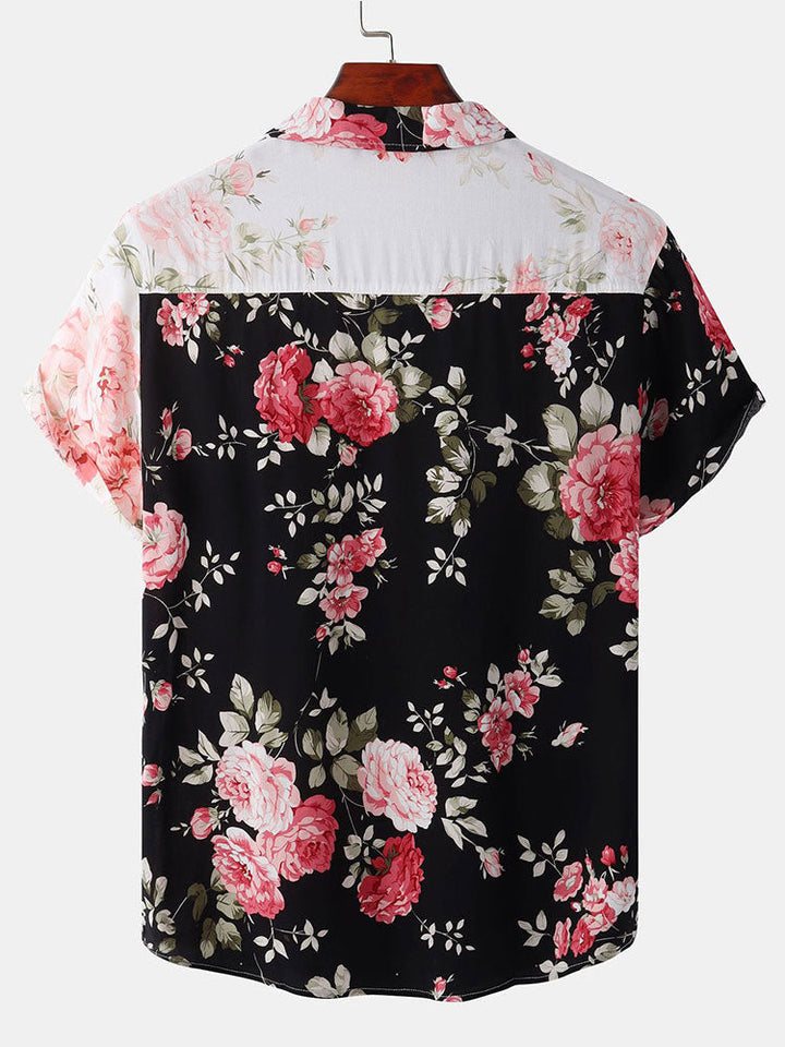 Florique – Two-Tone Floral Print Shirt