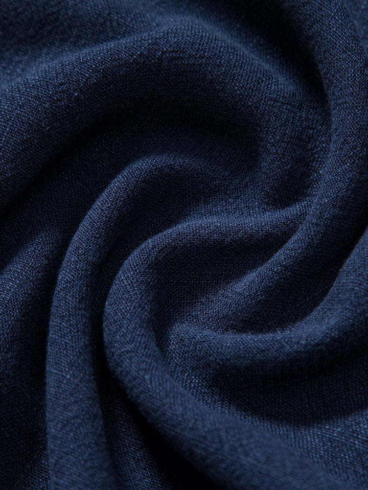 Elias - Linen Viscose Blend Shirt with Button Placket