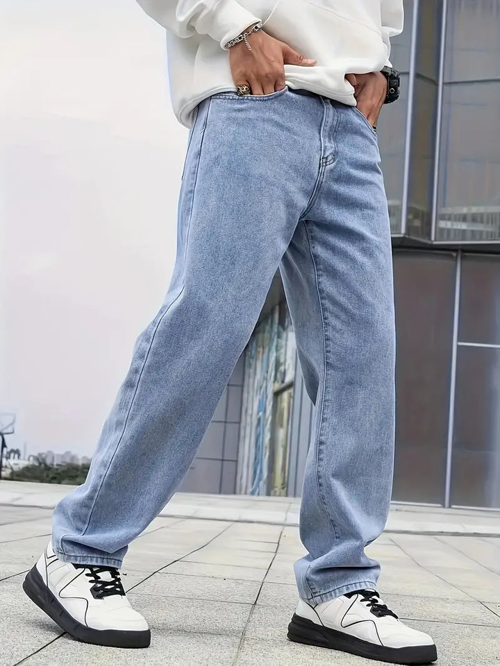 Jaxonel – Men's Jeans Light Wash Straight Fit