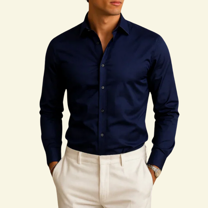 Lioran – Shirt with Contrast Buttons