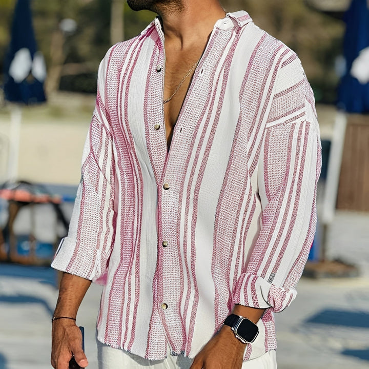 Enrico - Men's Striped Casual Shirt