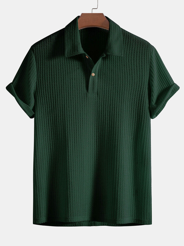 Leonhard - Knitted Waffle Polo Shirt