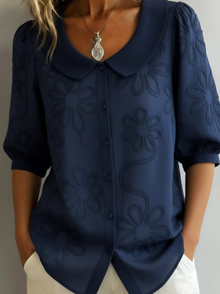 AURELIE™ — Lightweight Floral Blouse with a natural elegance