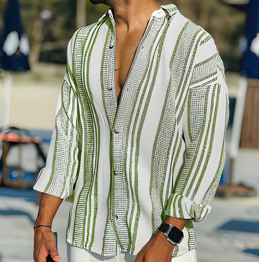 Enrico - Men's Striped Casual Shirt