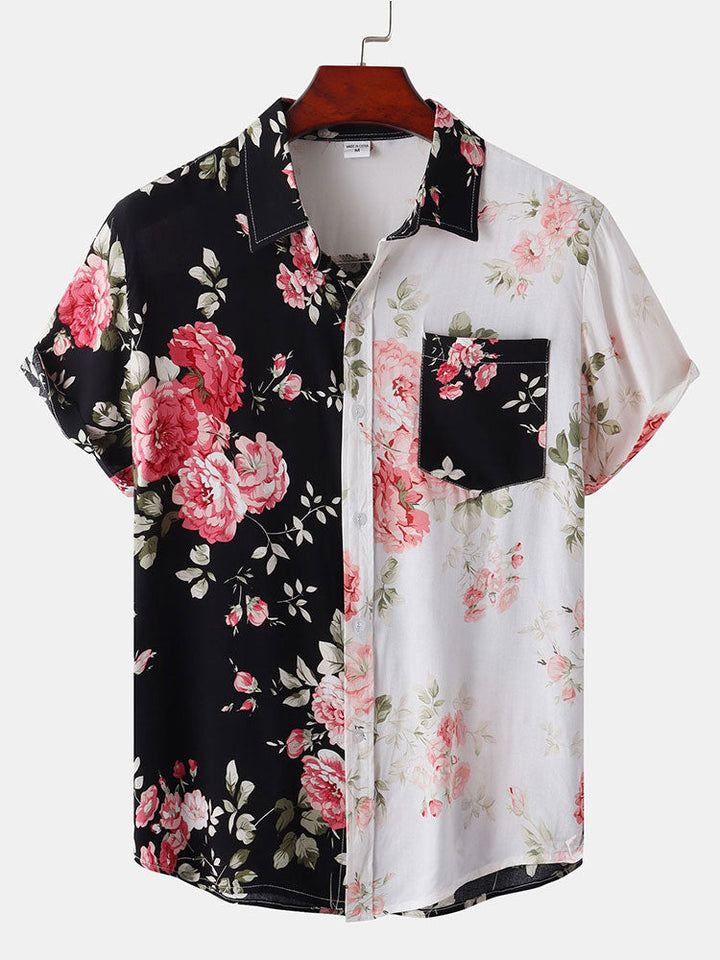 Florique – Two-Tone Floral Print Shirt