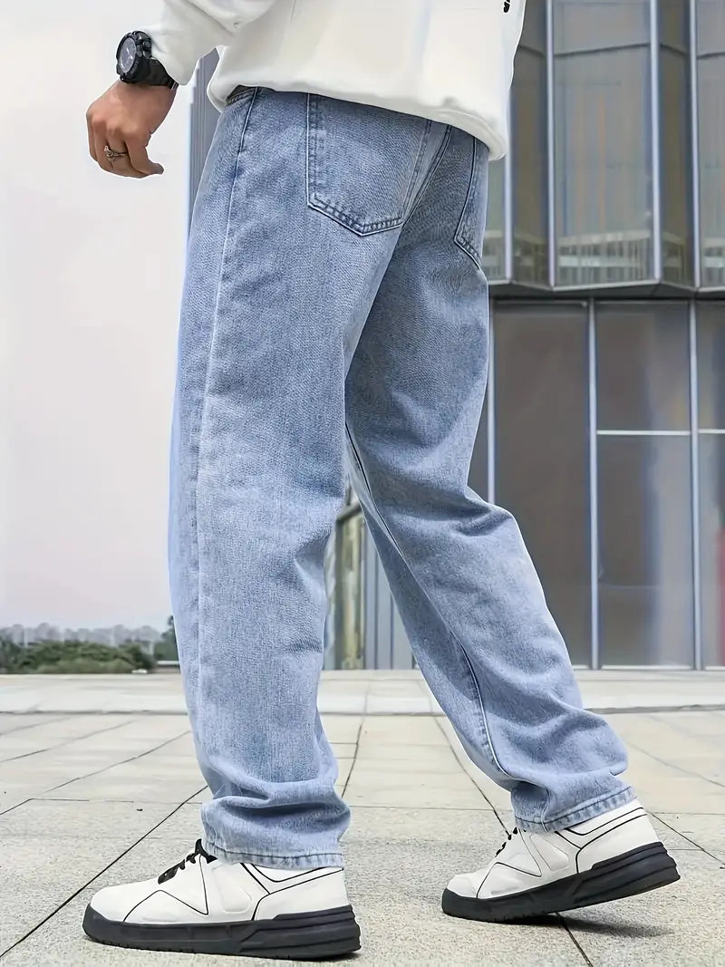 Jaxonel – Men's Jeans Light Wash Straight Fit