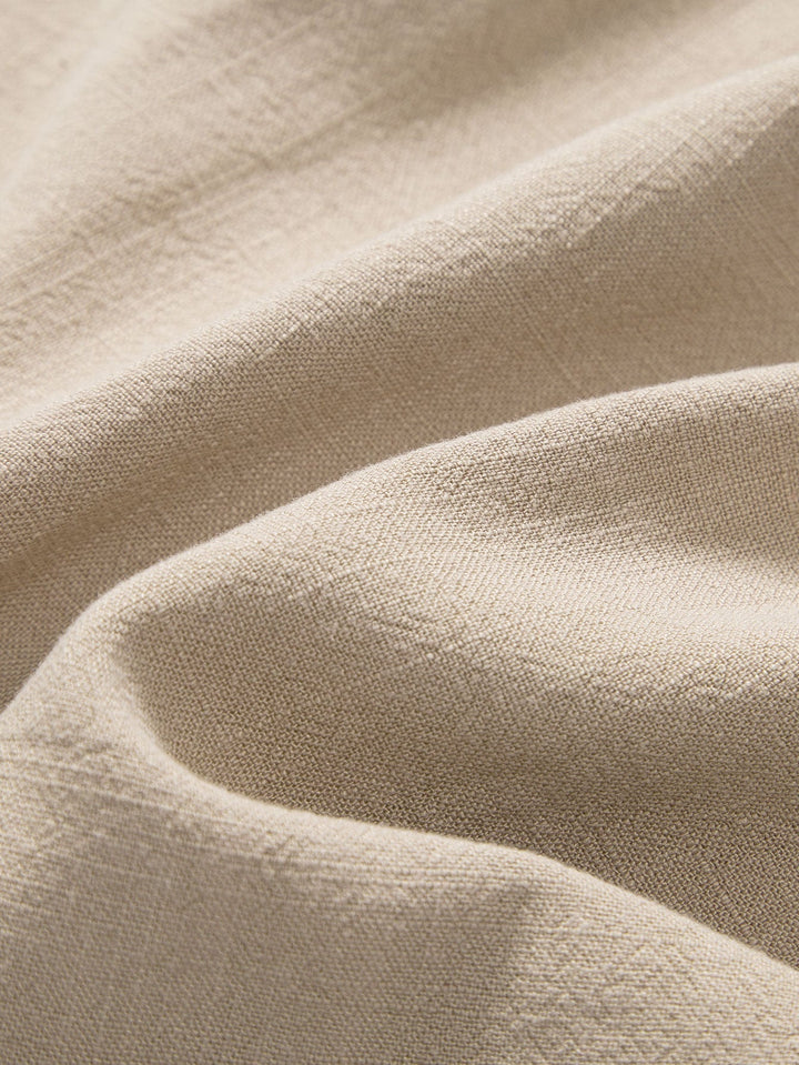 Corvane – Linen Rayon Shirt with Stand-up Collar