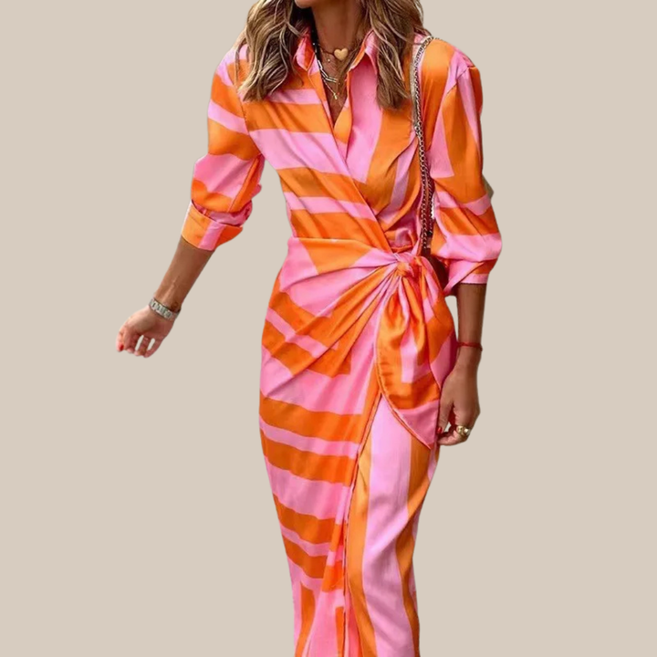 ARIA | Printed Wrap Midi Dress