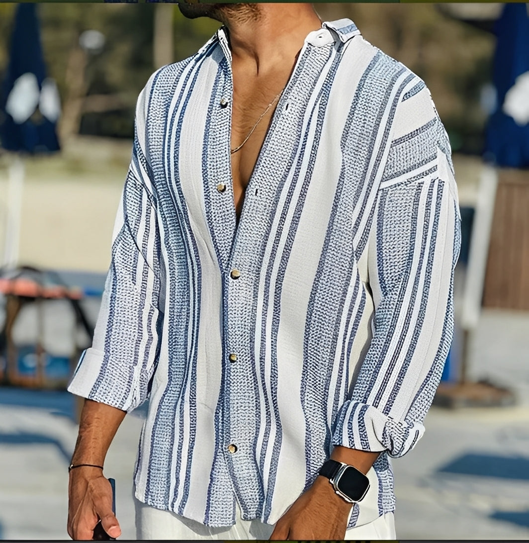 Enrico - Men's Striped Casual Shirt