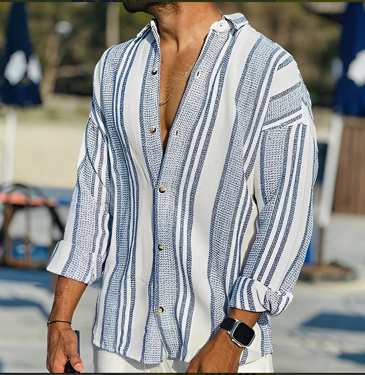 Enrico - Men's Striped Casual Shirt