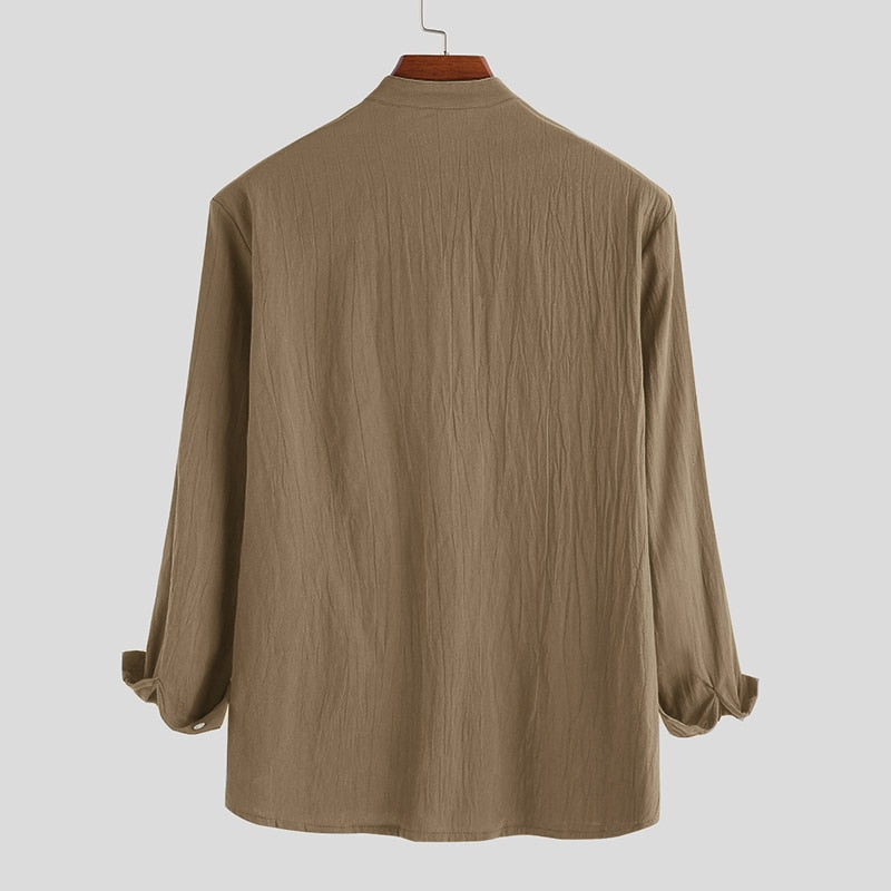 Edgar - Men's Long Sleeve Casual Shirt