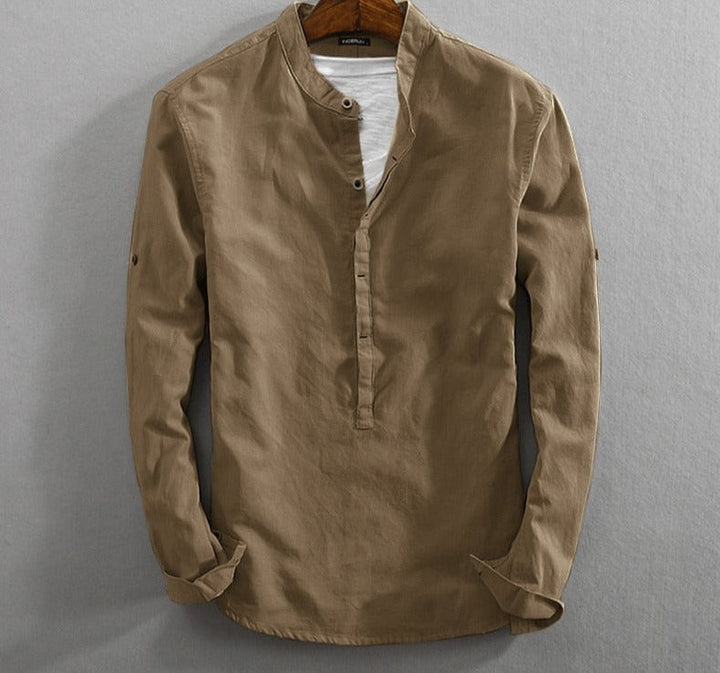 Edgar - Men's Long Sleeve Casual Shirt
