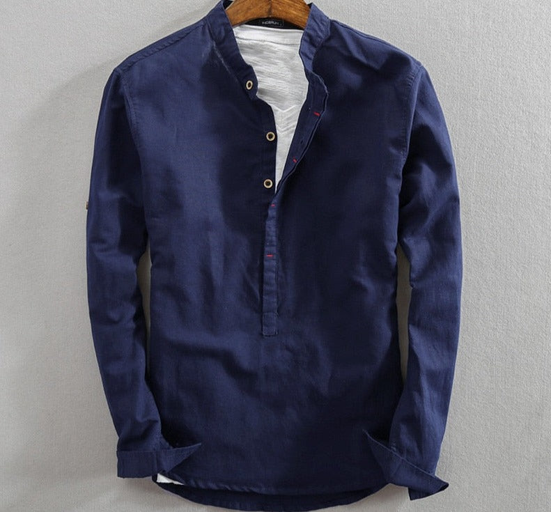 Edgar - Men's Long Sleeve Casual Shirt