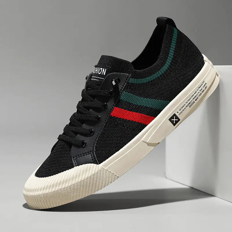Ignacio - Retro Striped Minimalist Men's Sneakers