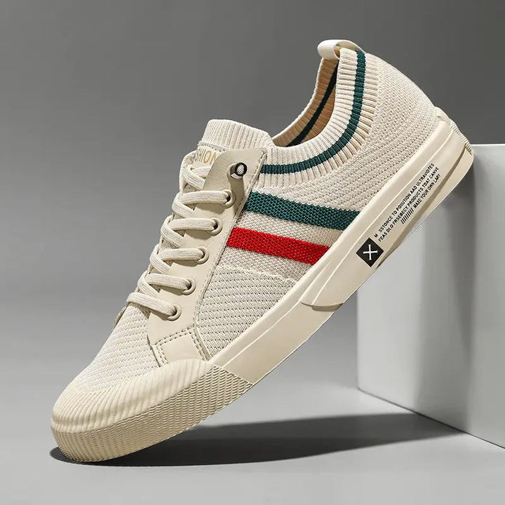 Ignacio - Retro Striped Minimalist Men's Sneakers