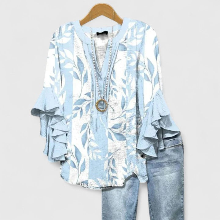 AURELIA™ | Ruffle Sleeve Statement Blouse
