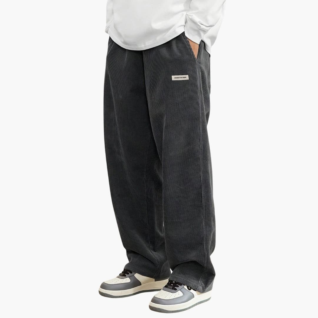 Corrado – Men's Corduroy Pants with Wide Leg