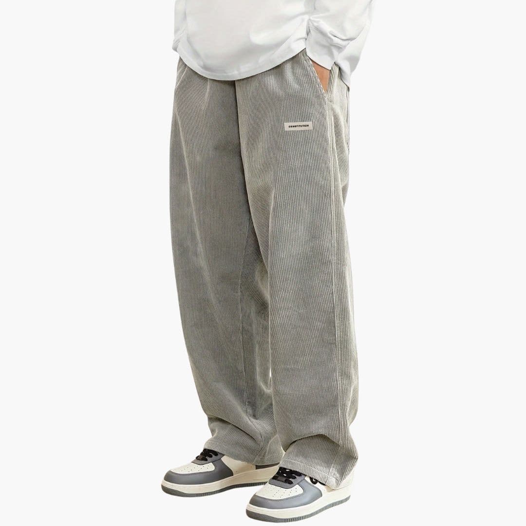 Corrado – Men's Corduroy Pants with Wide Leg