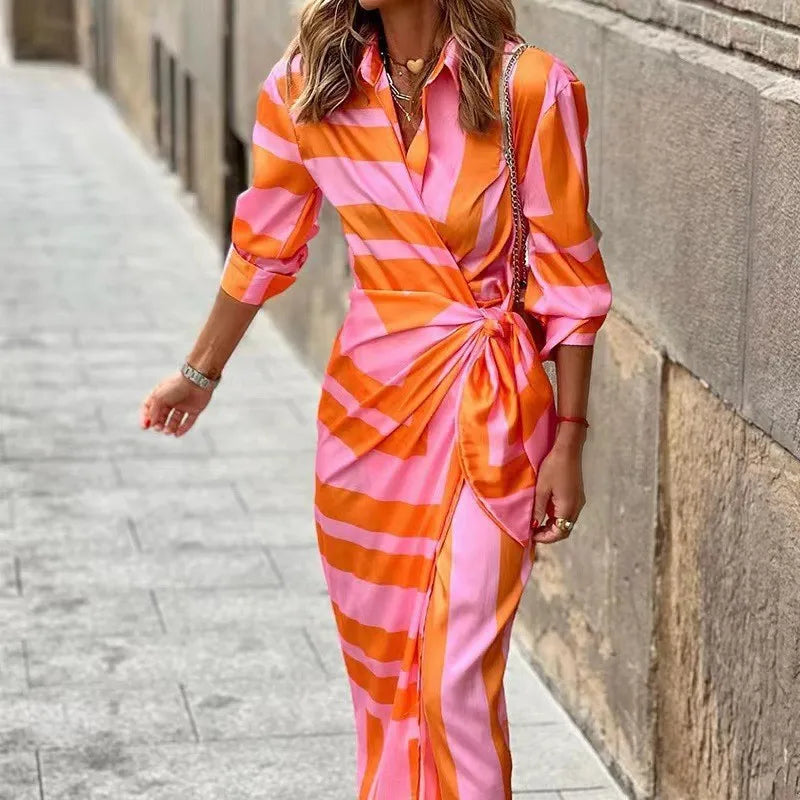 ARIA | Printed Wrap Midi Dress