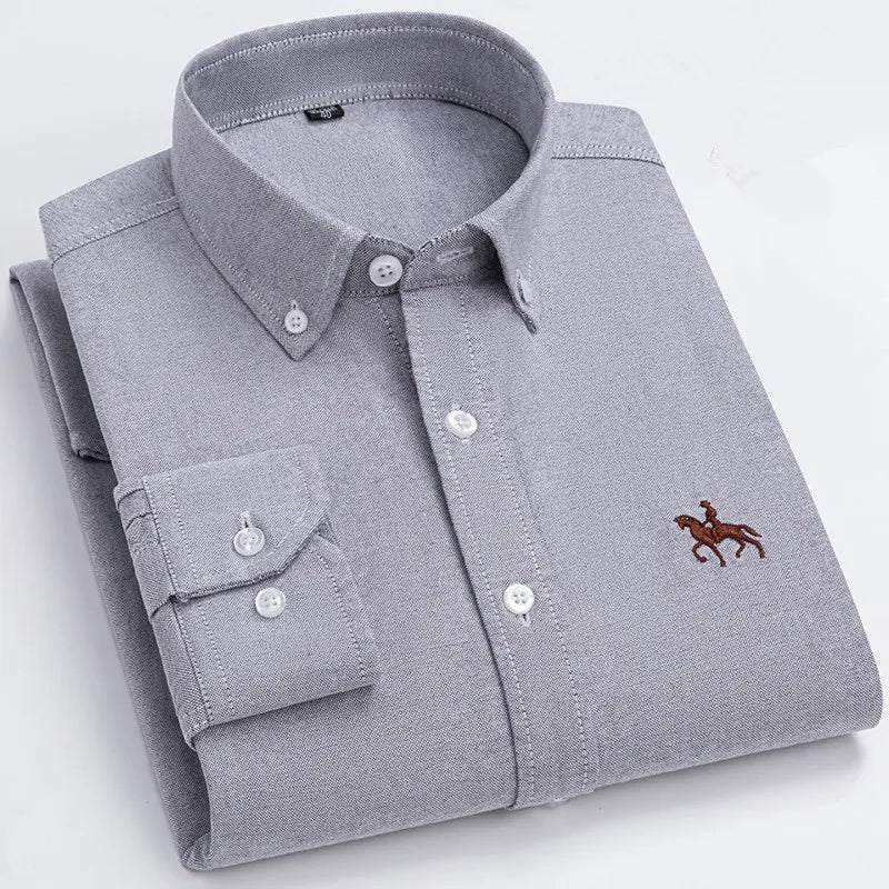 Ardovian - Oxford Cotton Shirt Men Long Sleeve