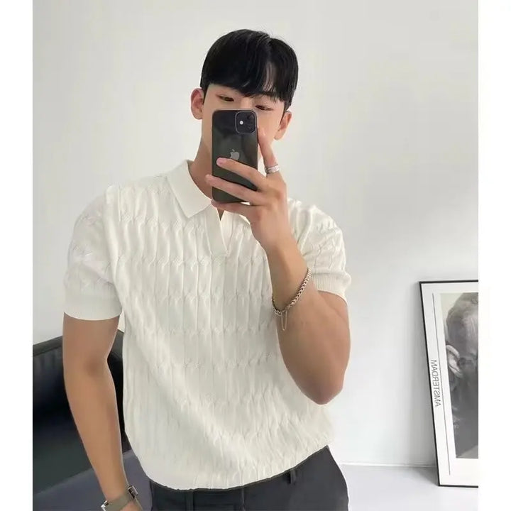 Aerion - Men's Short Sleeve Polo Shirt Breathable Knit Style
