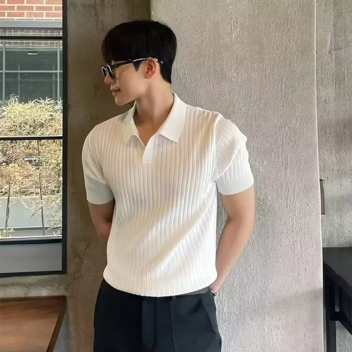 Aerion - Men's Short Sleeve Polo Shirt Breathable Knit Style