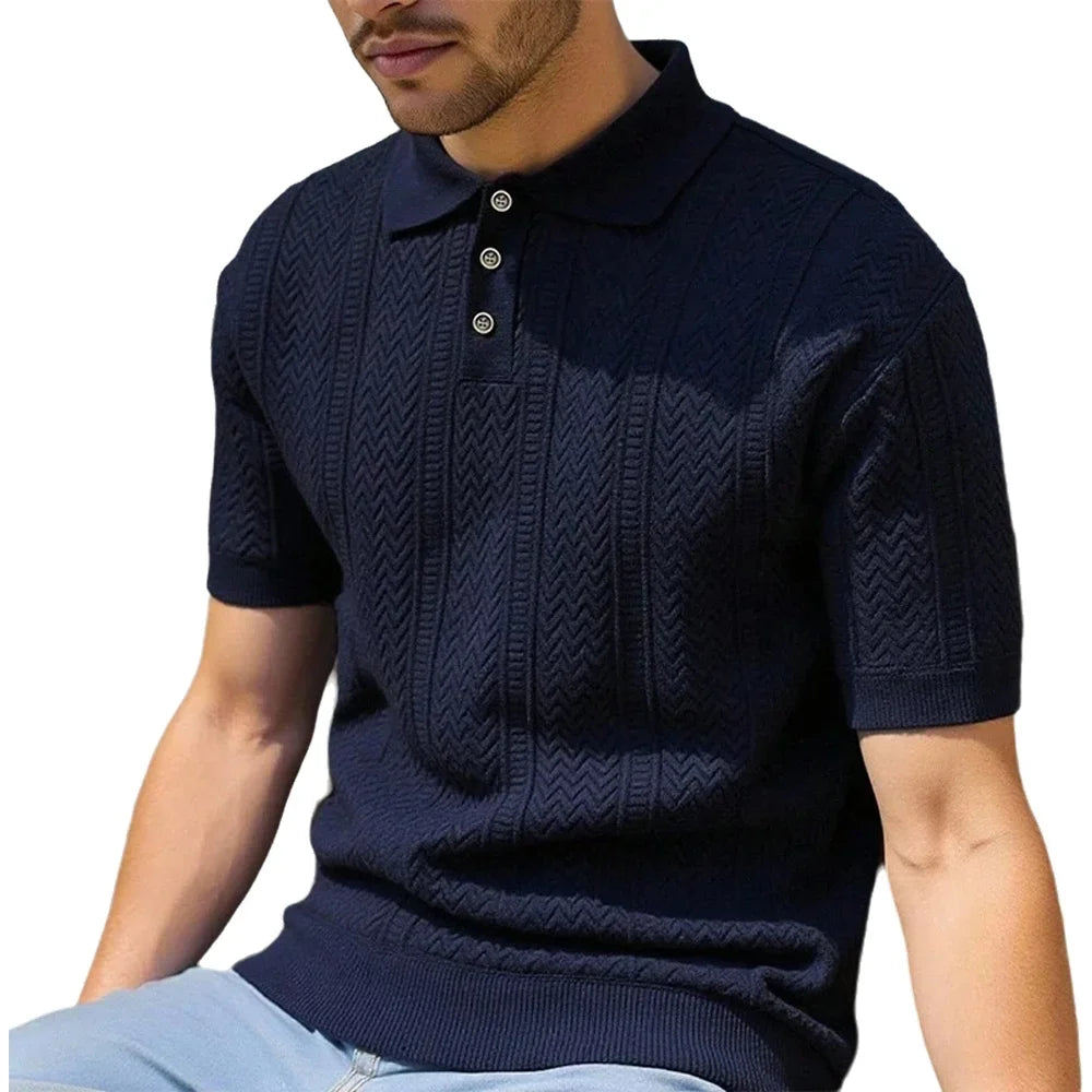 Aurevino - Men's Summer Knit Polo Shirt