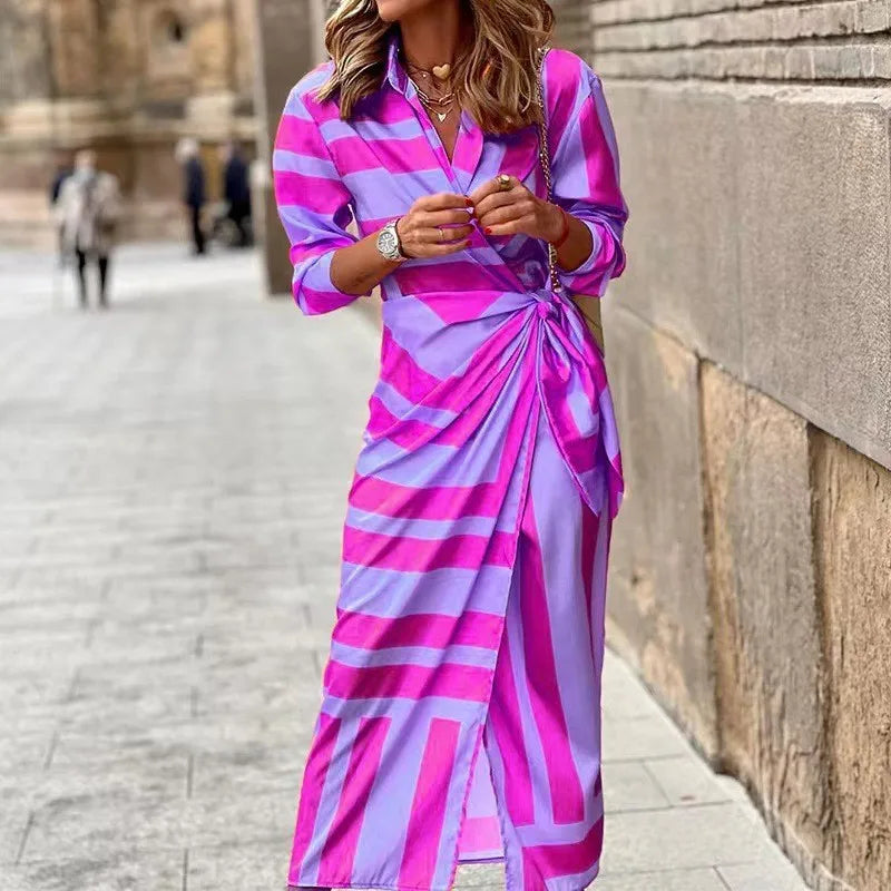 ARIA | Printed Wrap Midi Dress