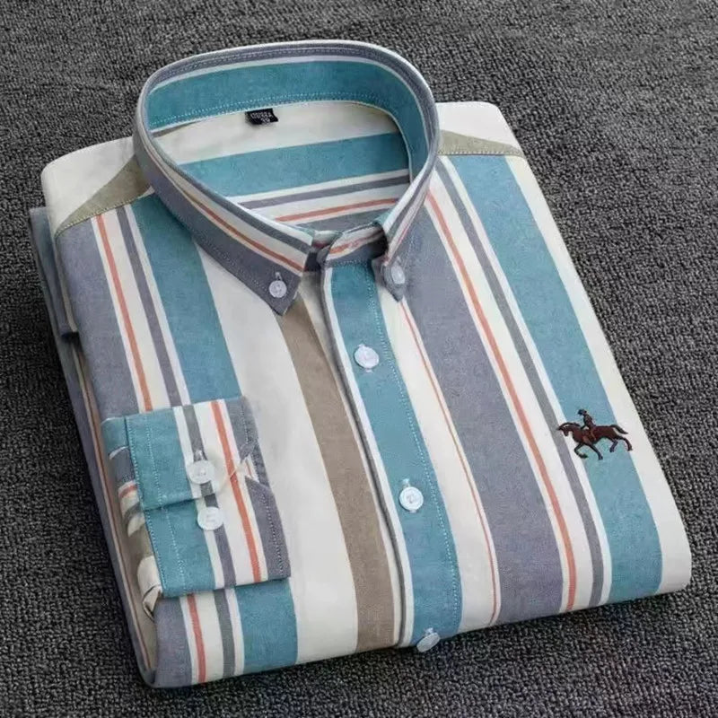 Ardovian - Oxford Cotton Shirt Men Long Sleeve