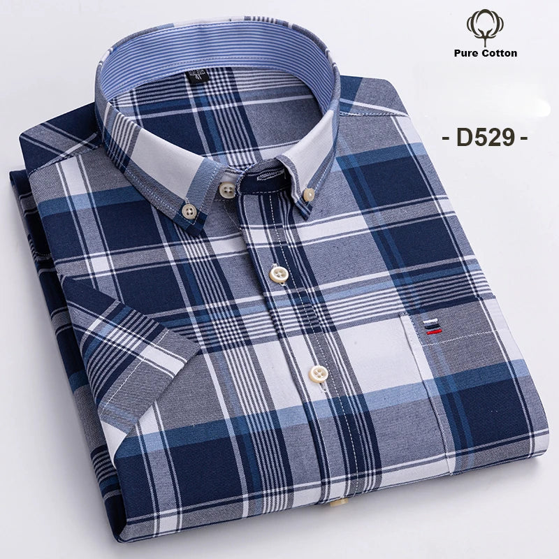 Baldo - Men's Cotton Short-Sleeve Shirt Plus Sizes