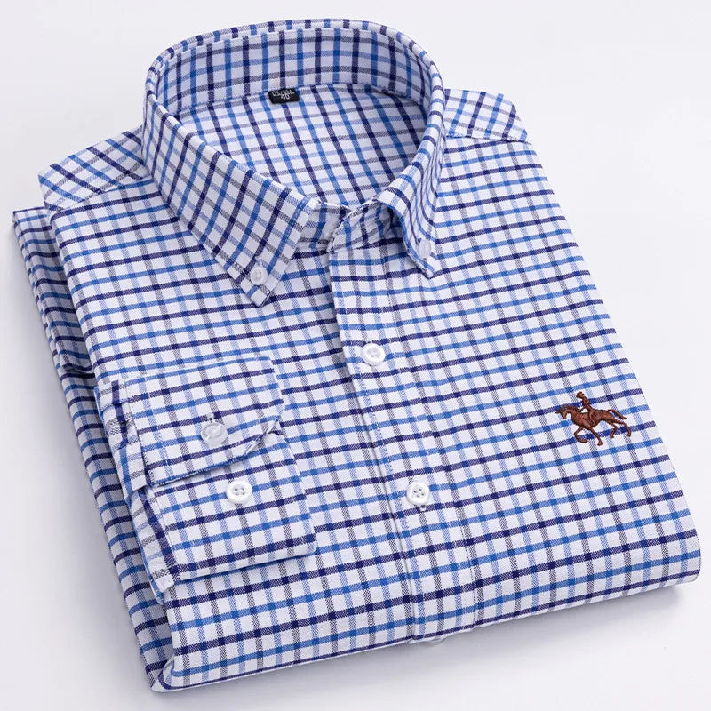 Ardovian - Oxford Cotton Shirt Men Long Sleeve