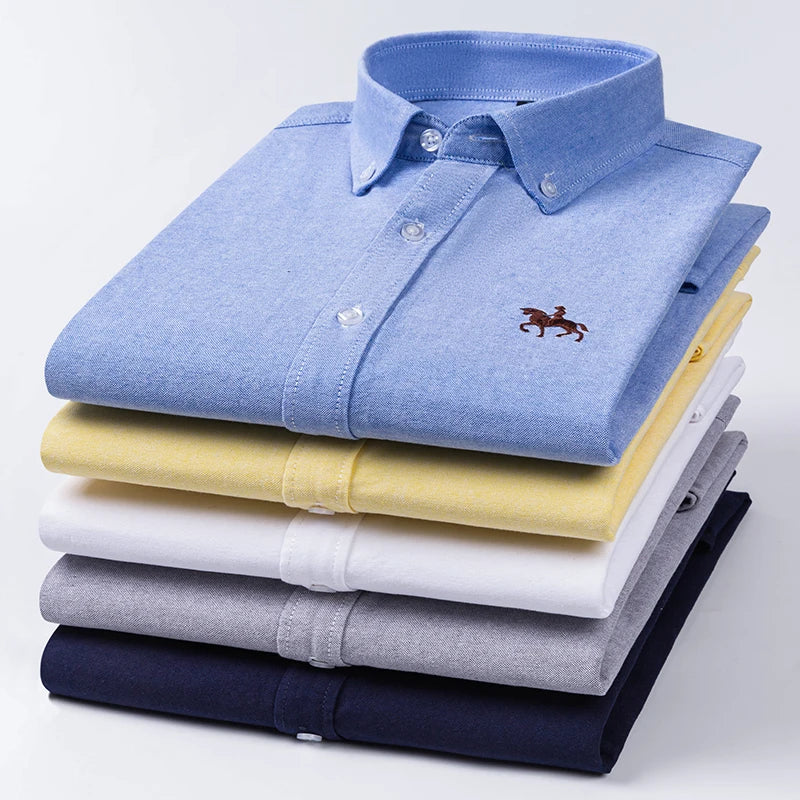 Ardovian - Oxford Cotton Shirt Men Long Sleeve
