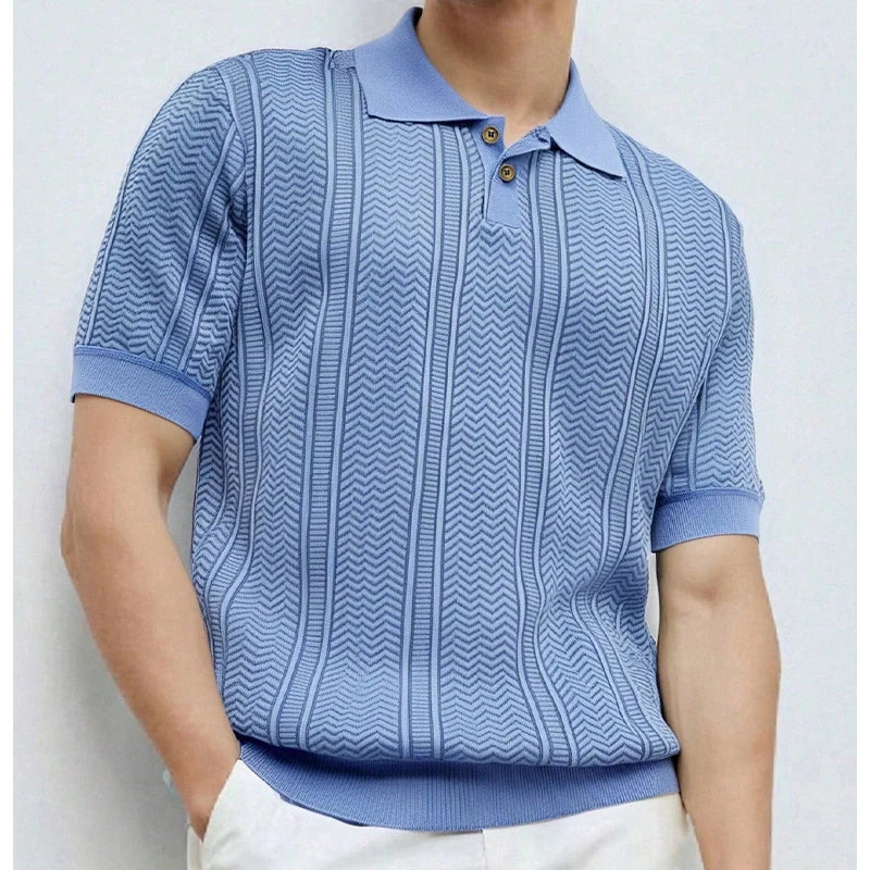 Aurevino - Men's Summer Knit Polo Shirt